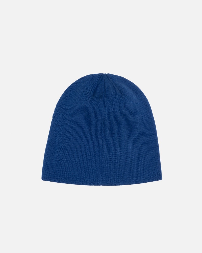 Stussy Skullcap Embossed Smooth Stock Hoeden Koningsblauw | 06952-DKPC