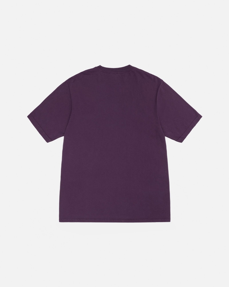 Stussy Small Stock Pigment Dyed T-shirts Paars | 51867-SPVZ