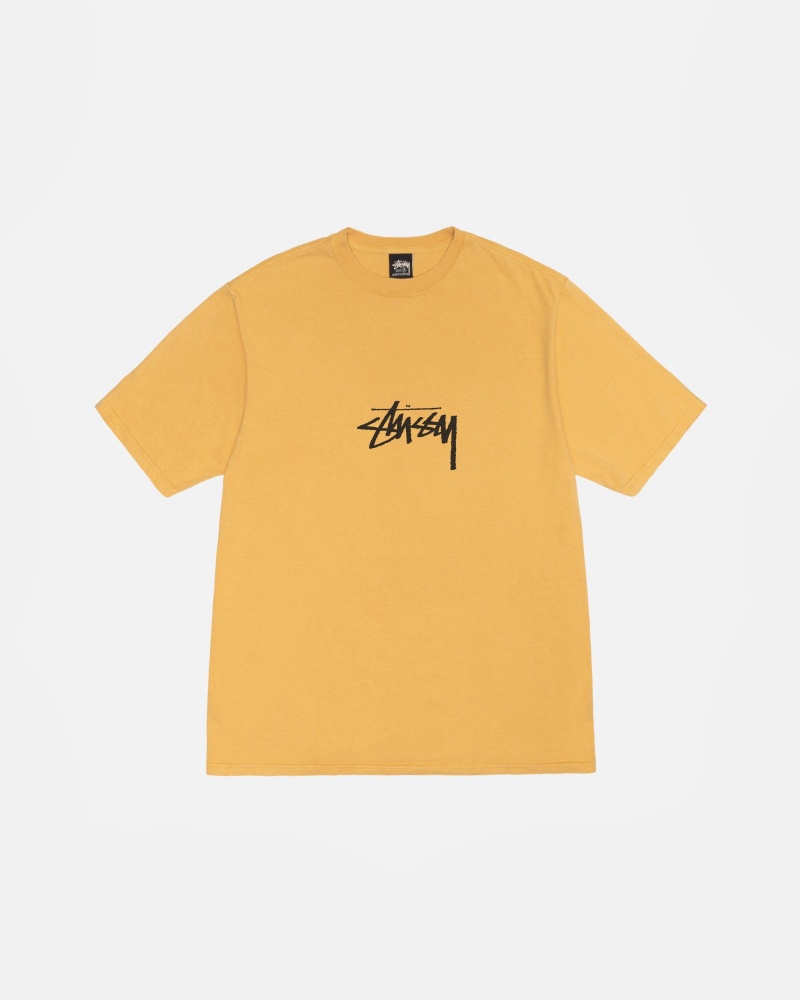 Stussy Small Stock Pigment Dyed T-shirts Oranje | 82064-IJVM