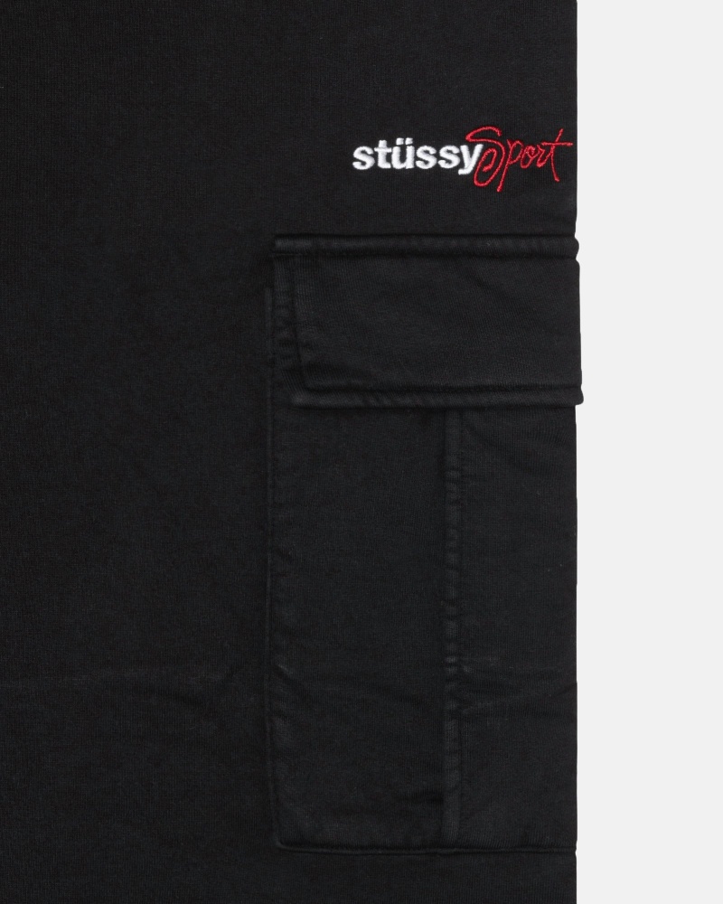 Stussy Sport Cargo Fleece Broek Zwart | 21379-LRUE