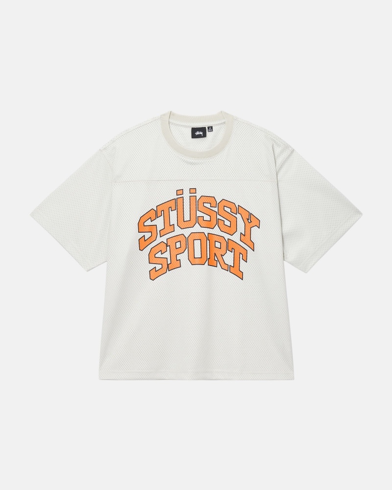 Stussy Sport Mesh Football Jersey Beige | 85190-LFNM