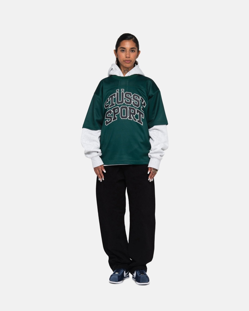 Stussy Sport Mesh Football Jersey Groen | 92705-QTFX