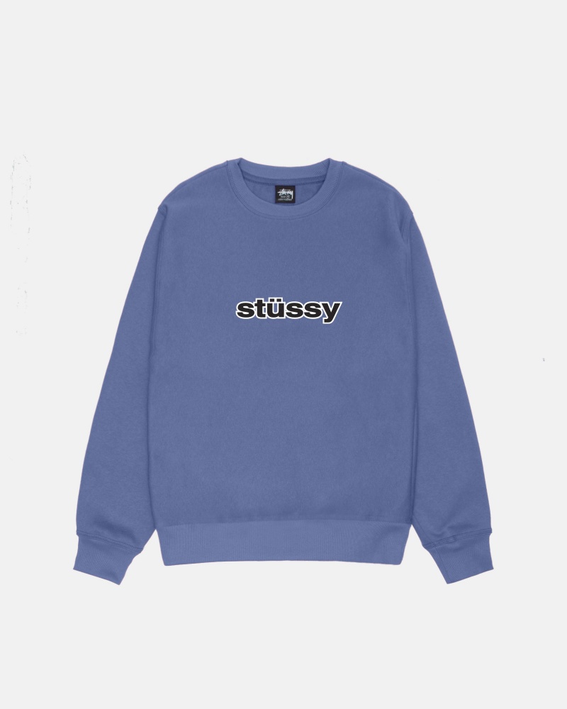 Stussy Ss-Link Crew Sweatshirts Blauw | 03257-XUWF