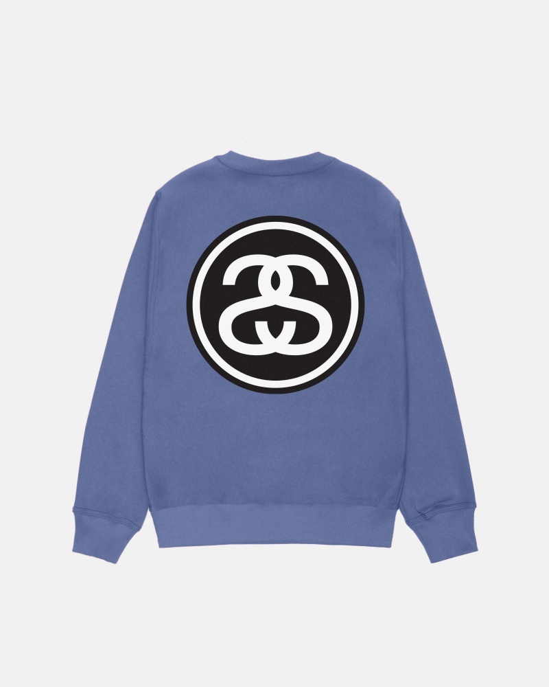 Stussy Ss-Link Crew Sweatshirts Blauw | 03257-XUWF