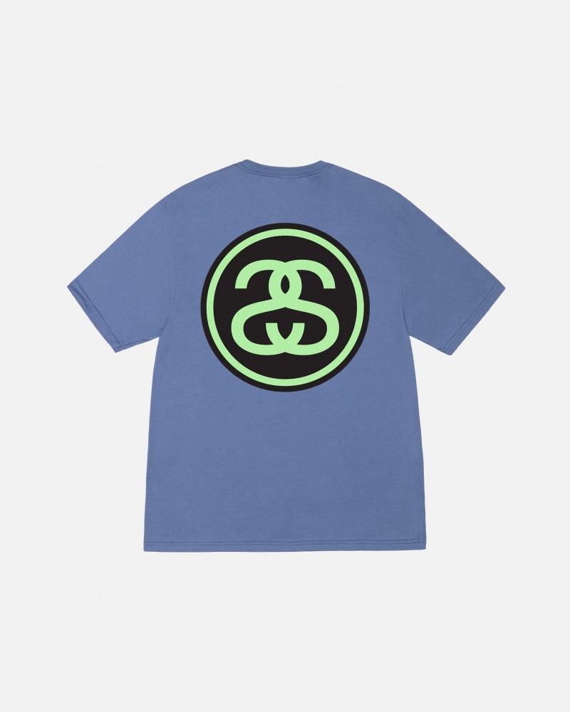 Stussy Ss-Link T-shirts Blauw | 64718-ZKAY