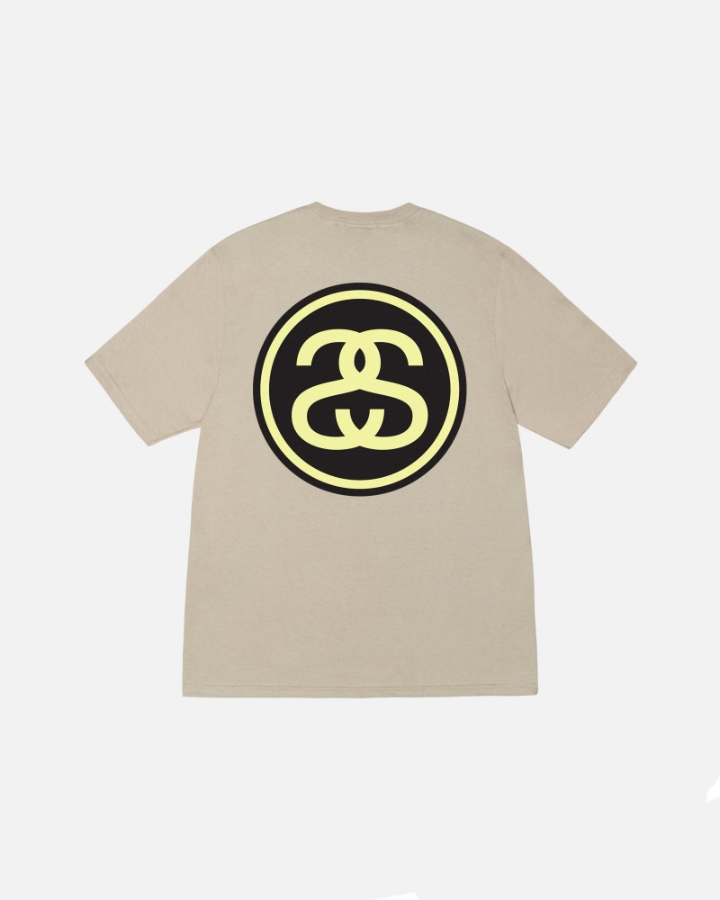 Stussy Ss-Link T-shirts Khaki | 20965-ZLFD