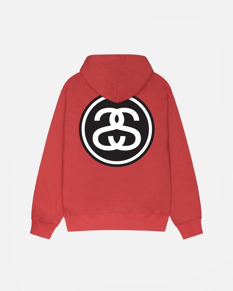 Stussy Ss-Link Zip Hoodie Rood | 09186-HNYD