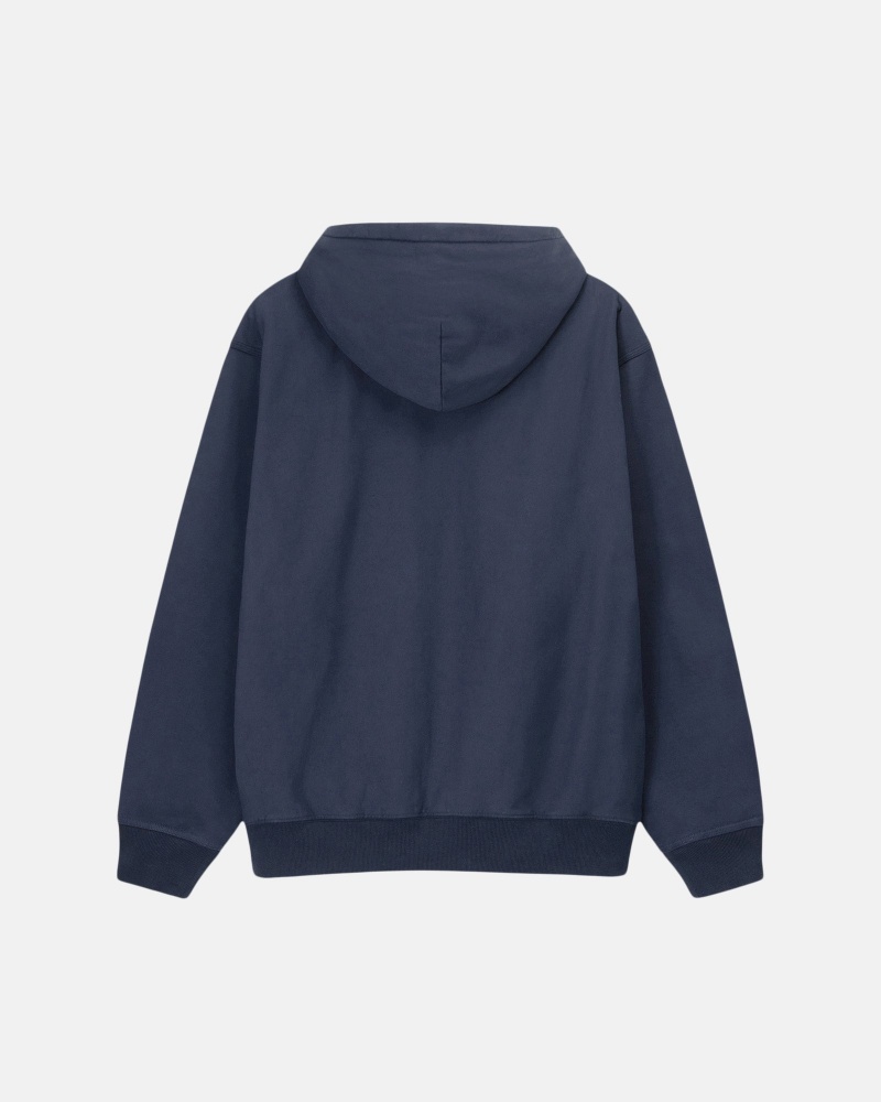 Stussy Stock Logo Hoodie Donkerblauw | 98023-WPUA