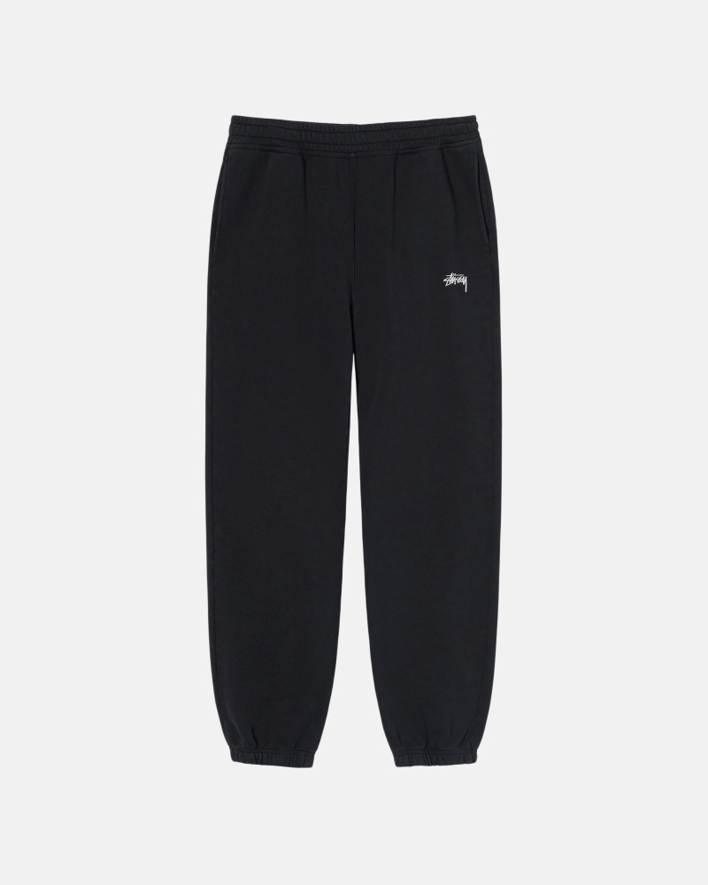 Stussy Stock Logo Joggingbroek Zwart | 80961-HGUC