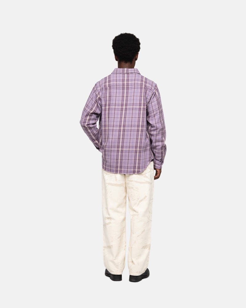 Stussy Stones Plaid Shirts     Lavendel | 68537-OTCH