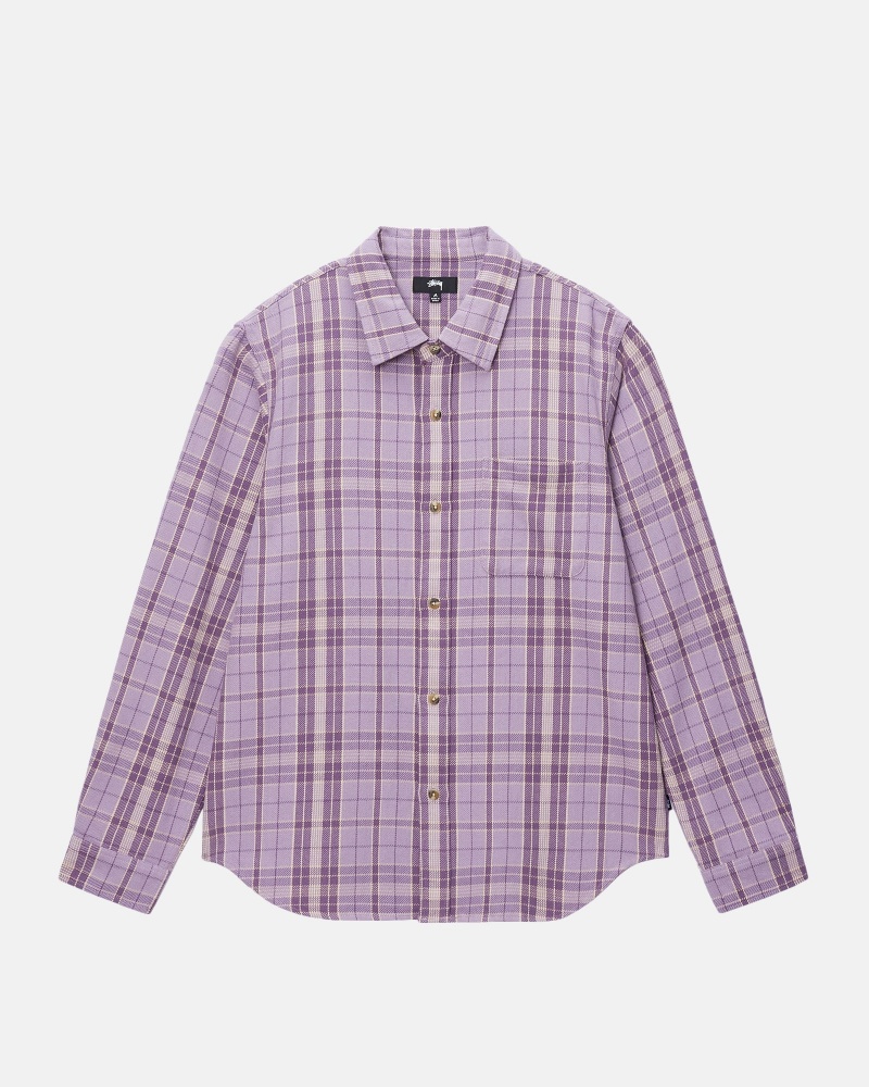 Stussy Stones Plaid Shirts     Lavendel | 68537-OTCH