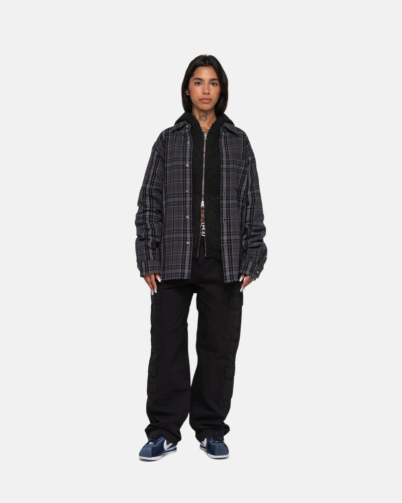 Stussy Stones Plaid Shirts     Zwart | 20918-KMBH