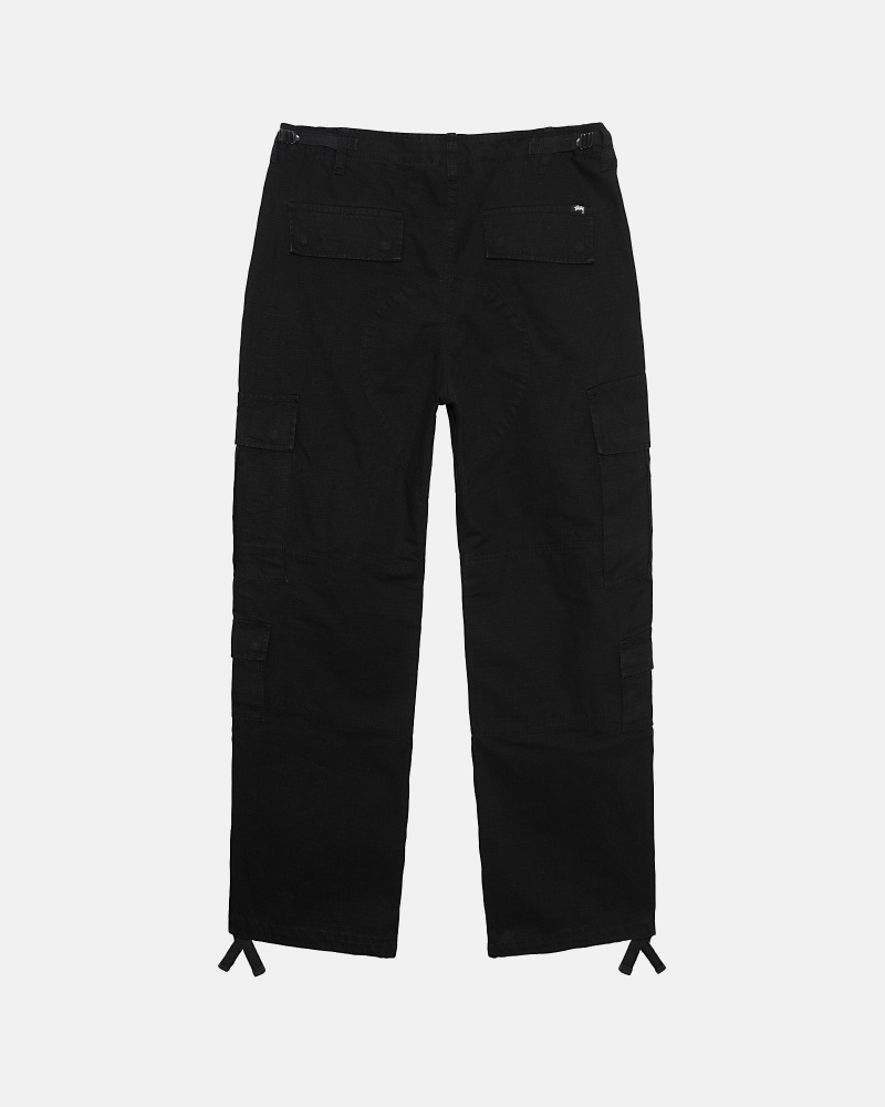 Stussy Surplus Cargo Ripstop Broek Zwart | 58427-SJAH