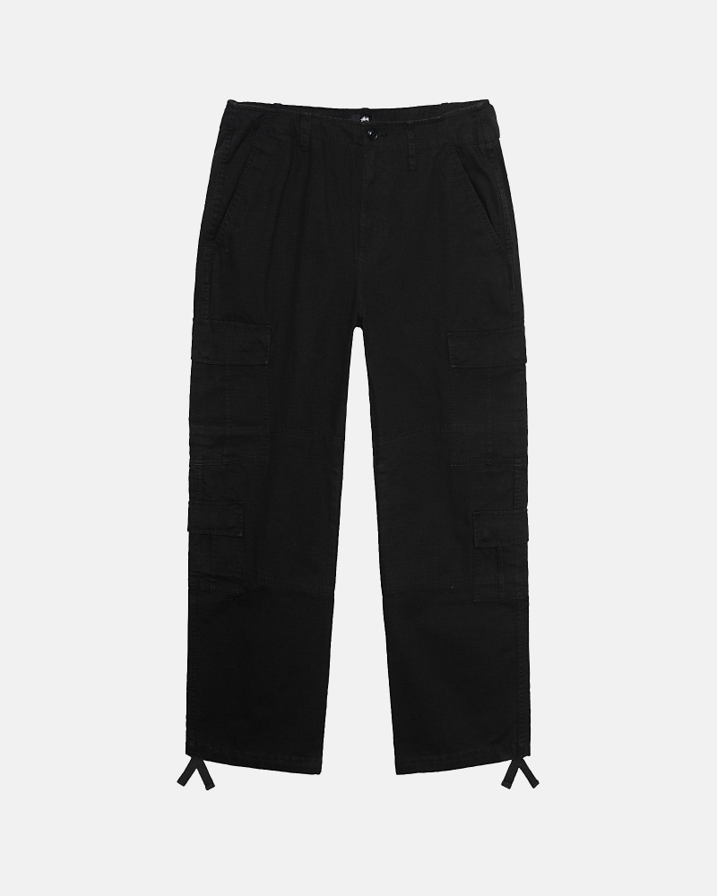 Stussy Surplus Cargo Ripstop Broek Zwart | 58427-SJAH