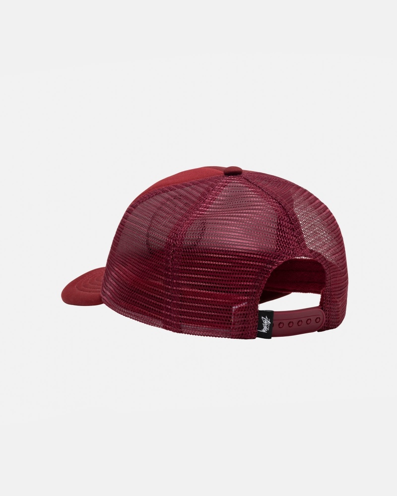 Stussy Trucker 8 Ball Snapback Hoeden Rood | 34561-HYPK