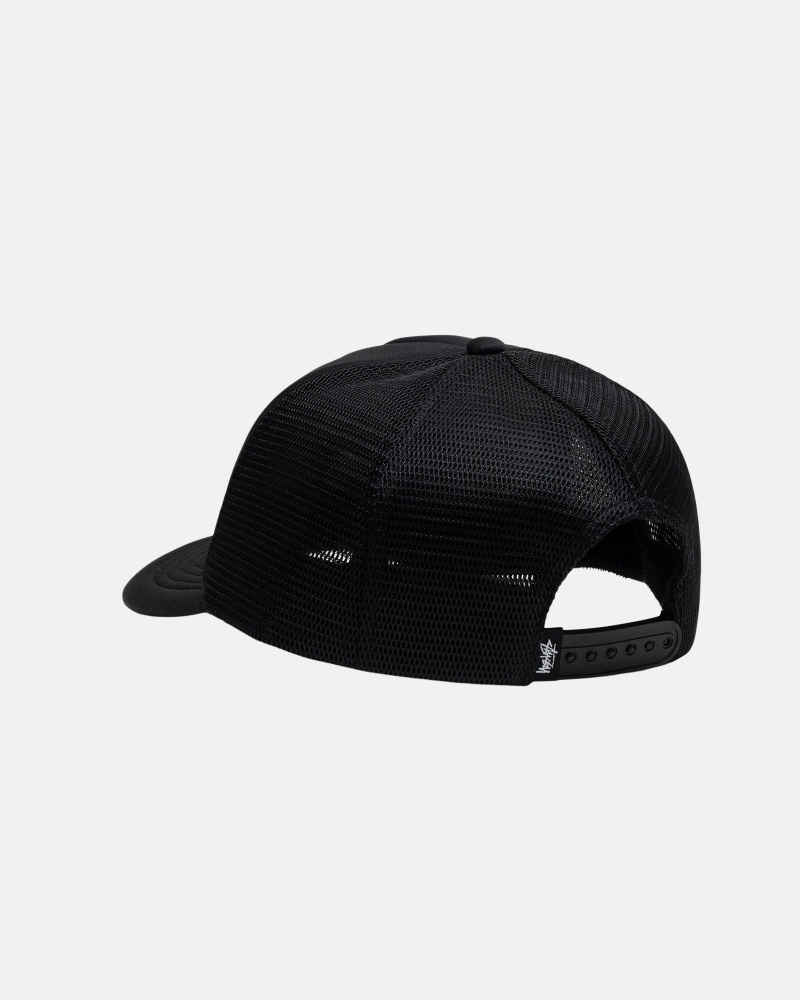 Stussy Trucker 8 Ball Snapback Hoeden Zwart | 74308-AXHQ