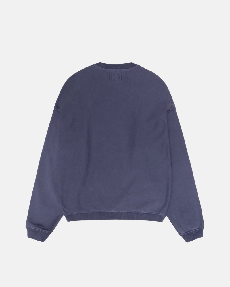 Stussy Varsity Oversized Crew Sweatshirts Blauw | 27053-SYBU