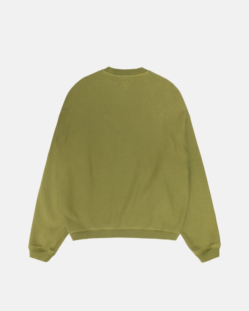 Stussy Varsity Oversized Crew Sweatshirts Groen | 20419-EYQS