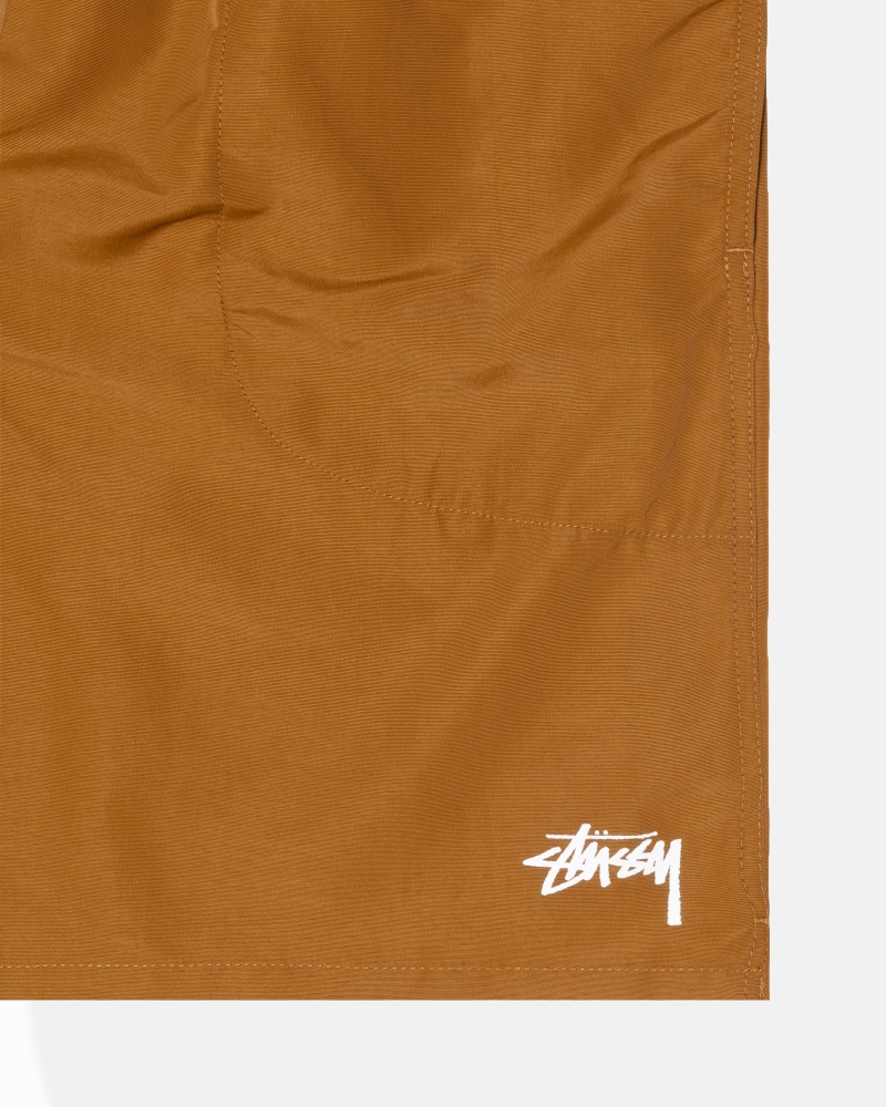 Stussy Water Stock Korte Broek Donkergeel | 10597-EHKC