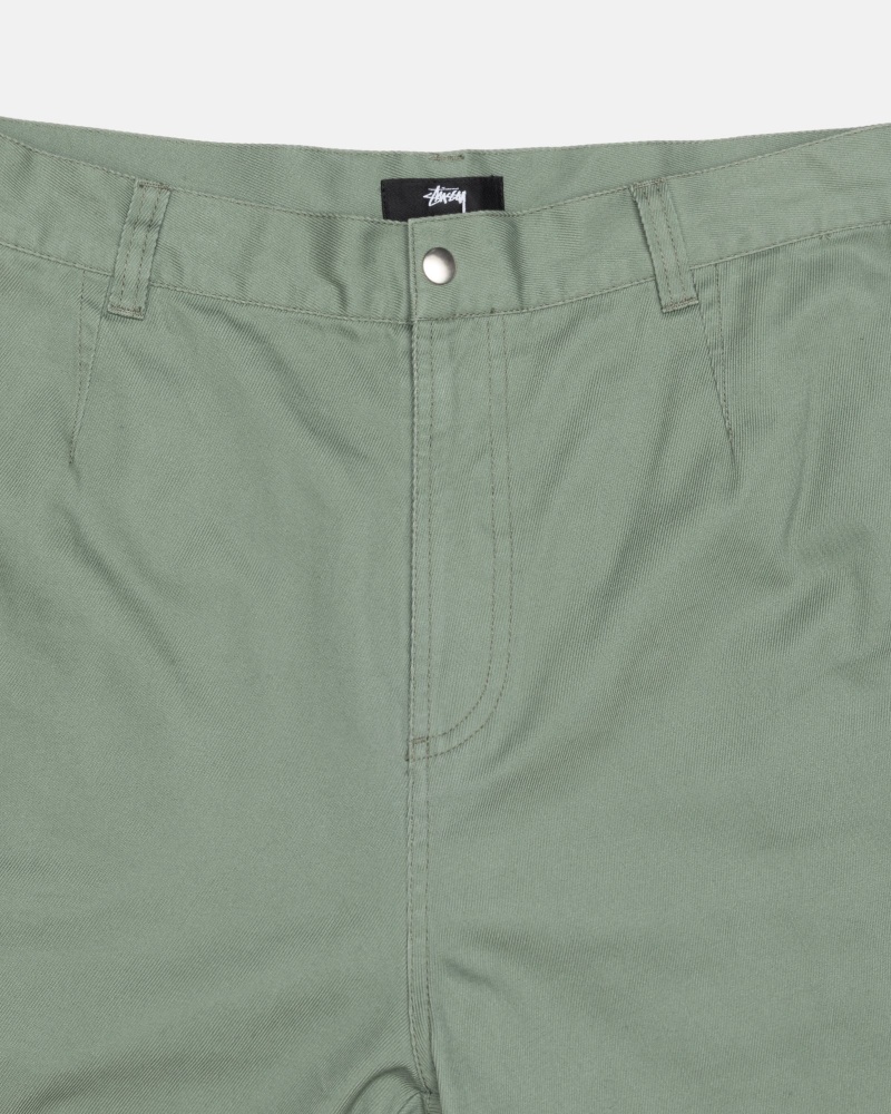 Stussy Workgear Trouser Twill Broek Groen | 35496-LVJD