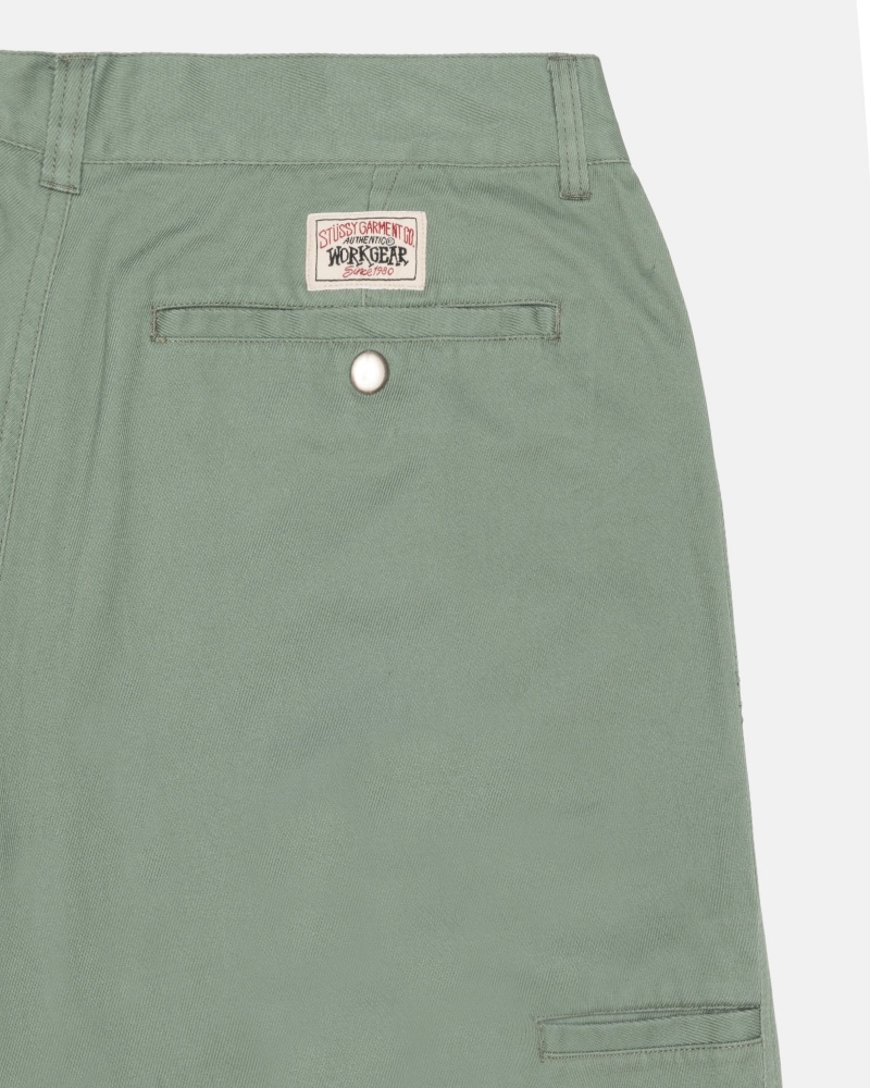 Stussy Workgear Trouser Twill Broek Groen | 35496-LVJD