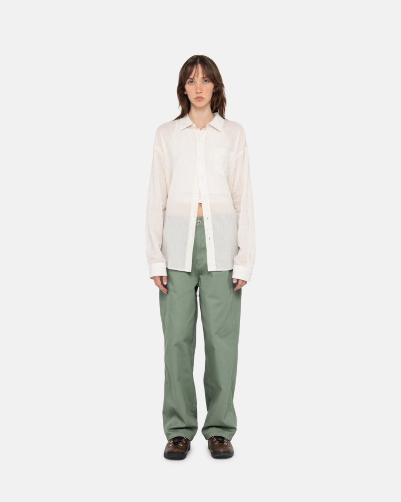 Stussy Workgear Trouser Twill Broek Groen | 35496-LVJD