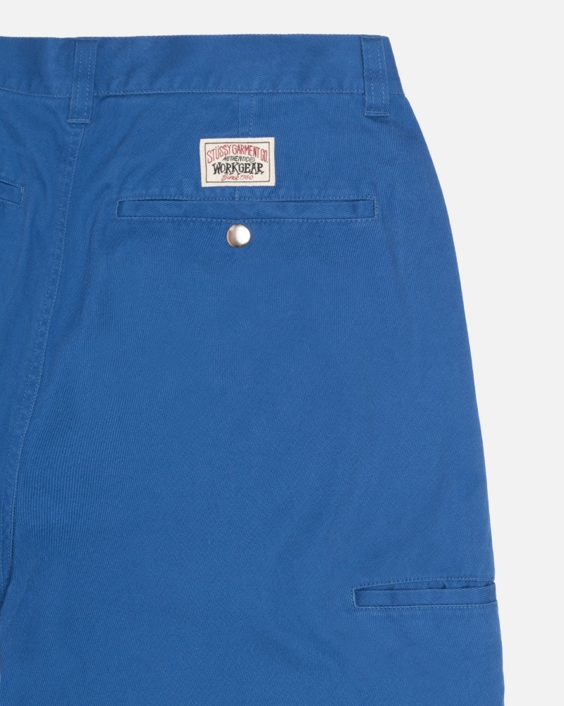 Stussy Workgear Trouser Twill Broek Koningsblauw | 47103-VOMA