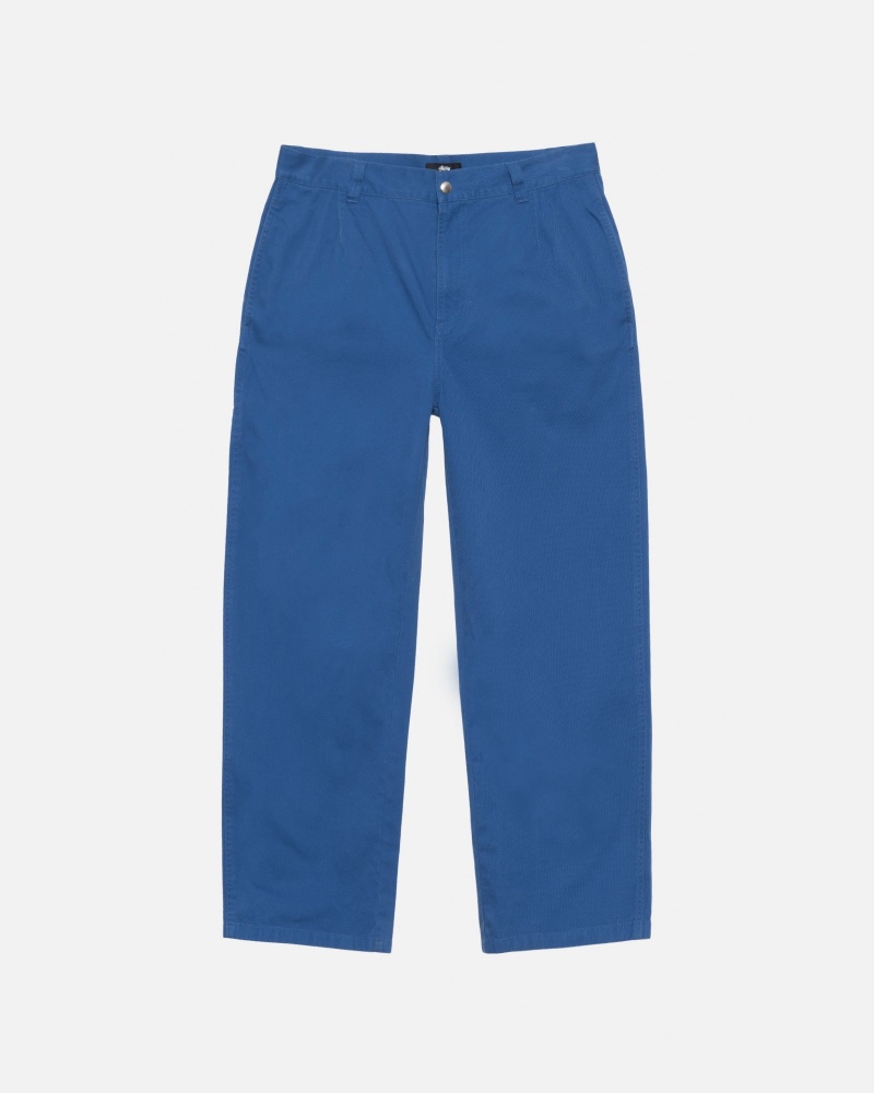 Stussy Workgear Trouser Twill Broek Koningsblauw | 47103-VOMA