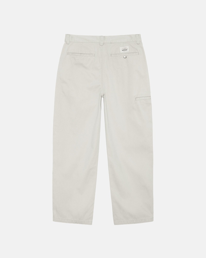 Stussy Workgear Trouser Twill Broek Wit | 34901-XPHG